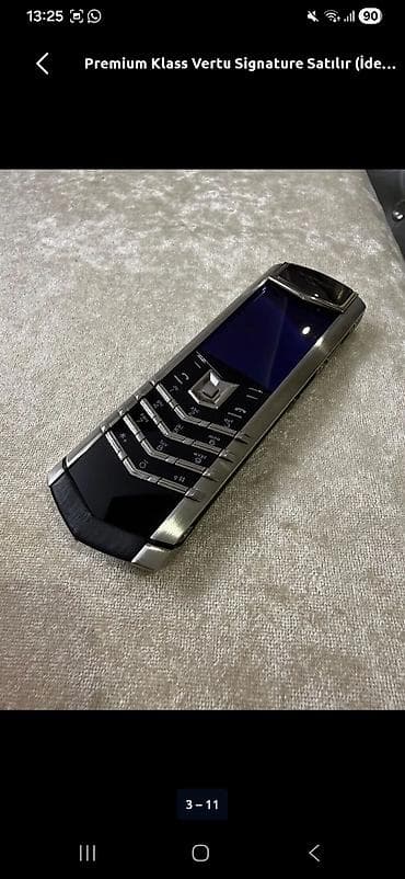 vintage t9 cena: Vertu Signature Touch, rəng - Gümüşü, Düyməli — 5