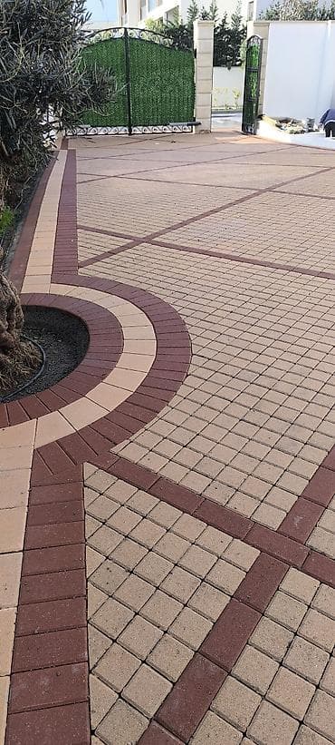 daş kubik olcusu: Beton dekorativ tamet döşəmə - Material: vibro-press beton tamet (daş — 5