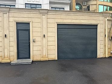 Qaraj darvazaları: Qaraj darvazası, Jalüz, Avtomatik, rəng - Boz, Qapı ilə — 1