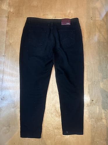 duyməli: Kişi cinsi üçün klassik 5 ciblı cins şalvarlar. - Rənglər: açıq mavi — 5