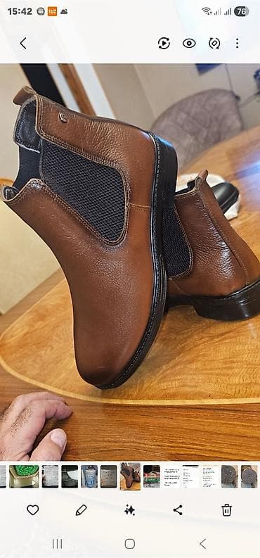 Səndəl və şəp-şüplər: Kişi botları – Chelsea üslubu - Material: təbii dəri üstlük, yanlarda — 3