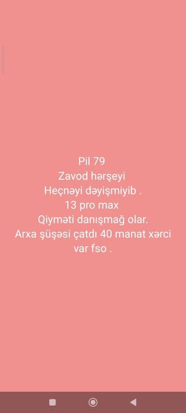 iphone x gəncə: IPhone 13 Pro Max, Ağ, Qırıq — 1