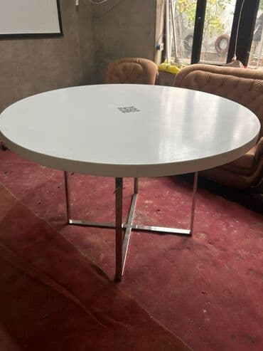 das kubik qiymeti: İKİNCİ ƏLI – İsveç istehsalı tökmə mərmər masa + 2 tumbalı set 1️⃣ — 1