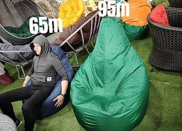 ən ucuz xalcalar: Pufik-kreslo, Parça, rəng - Yaşıl, Kredit yoxdur — 1