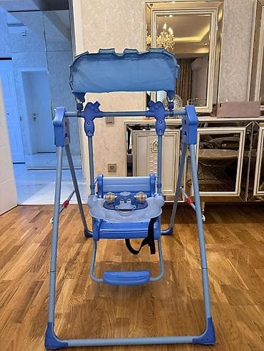 sədərək mebel: Uşaq yelləncəyi – mavi rəng - Metallik dayanıqlı karkas, sürüşməyən — 1