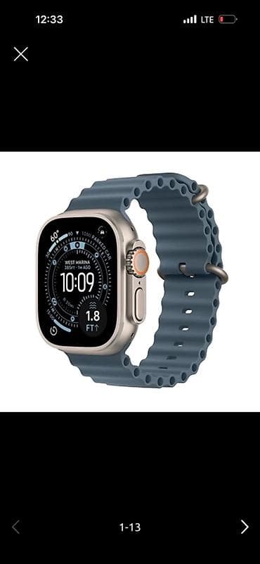 iphone batarya: İşlənmiş, Smart saat, Apple, Suya davamlı, rəng - Mavi — 1