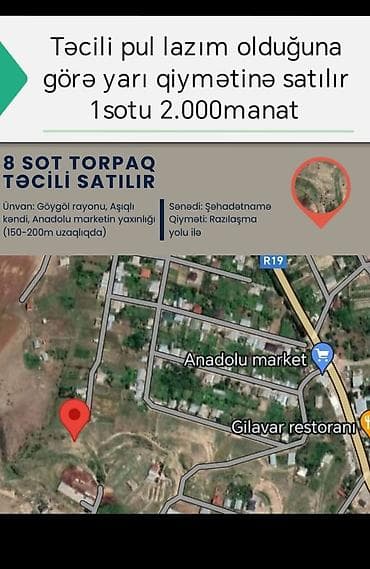 Mənzillər: 8 sot, Tikinti — 1