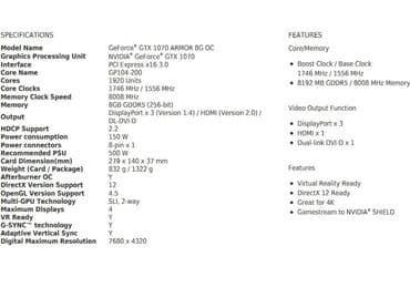 16 gb ram: Videokart NVidia GeForce GTX 1070, 8 GB, İşlənmiş — 7