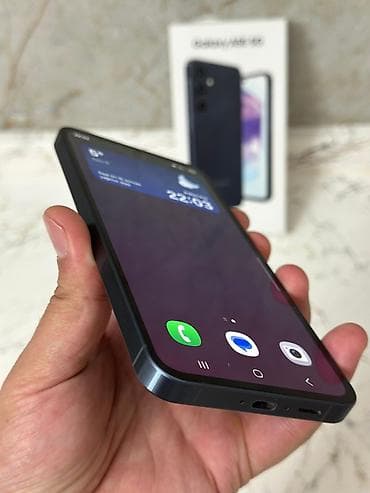 fly 3 sim: Samsung Galaxy A55, 128 GB, rəng - Göy, Barmaq izi — 2