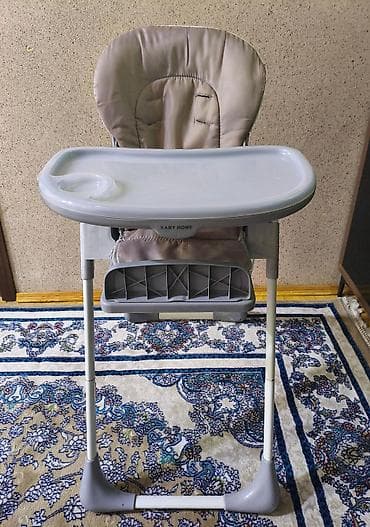 oyuncaq masini: Uşaq yemək stulu – Baby Home - Rəng: boz/açıq boz - Geniş, çıxarıla — 3