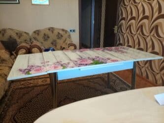 белый стол на кухню: Mətbəx masası, İşlənmiş, Açılan, Dördbucaq masa — 2