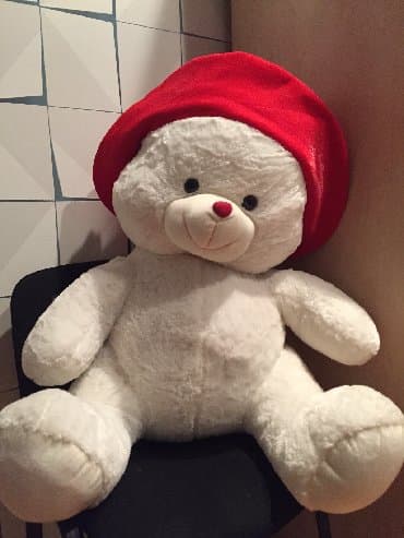 38 ölçü uşaq krossovkası: Yumşaq oyuncaq ağ ayı, hündürlüyü 90 sm — 1