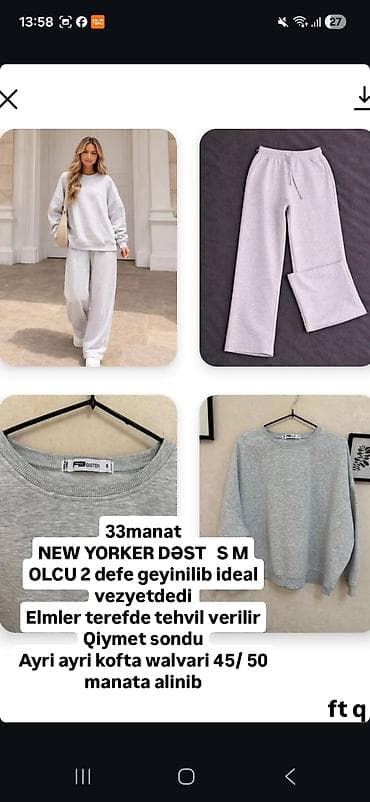 NEW YORKER DƏST S M OLCU 2 defe geyinilib ideal vezyetdedi catdirilma lalafo.az -da NEW YORKER DƏST S M OLCU 2 defe geyinilib ideal vezyetdedi catdirilma