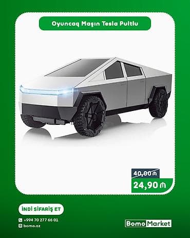oyuncaq masinlar per page 40: Oyuncaq Maşın – Tesla Pultlu - Model: Tesla Cybertruck dizaynlı — 1