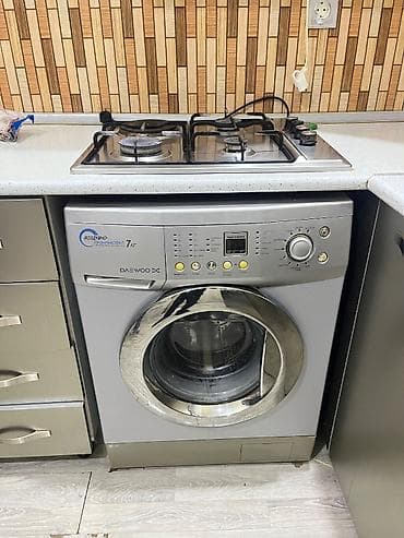 Mətbəx texnikası: Paltaryuyan maşın Daewoo, 7 kq, Avtomat, Qurutmasız, Kredit yoxdur — 1