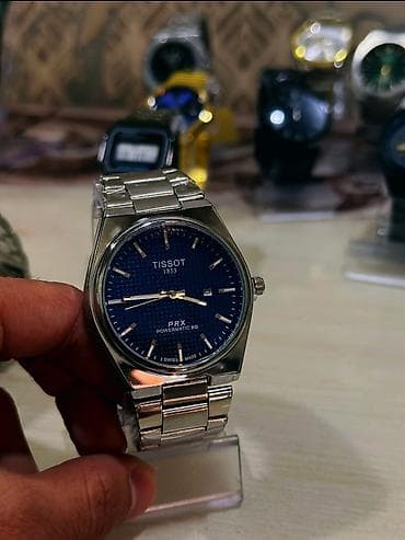 polad qolbaq: Qol saatı, Tissot, rəng - Mavi — 1