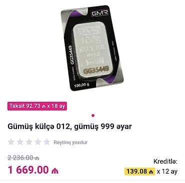 Мужская одежда: ✔ Marka: Nadir Metal (dünyaca tanınmış rafineriya) ✔ Çəki: 100 qram ✔ — 3