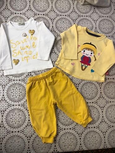 Dəst 5 m Uşaq geyim dəsti - 3 parçadan ibarət: 2 ədəd uzunqollu