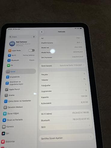 redmi ipad: Apple iPad M1(A16) 128 GB Wi‑Fi planşet Mart Ayında açılıb qutusunan — 2