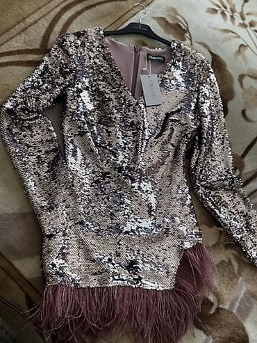 don formalari: ZIMBERRY markalı payetli qadın donu - Model: uzunqol, V-oyunma - — 6