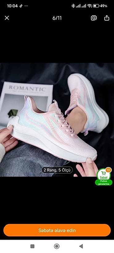 krosofka: Qadın idman ayaqqabısı - Rəng: Çəhrayı (pastel keçidli yan panellər) — 2