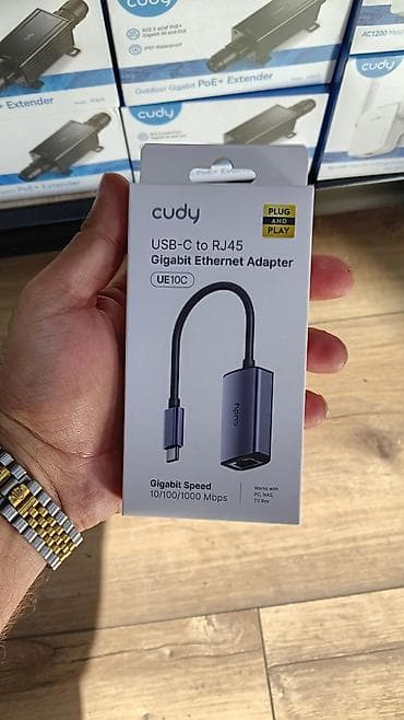 Cudy UE10C USB‑C to RJ45 Gigabit Ethernet Adapter - USB‑C portu olan — 1