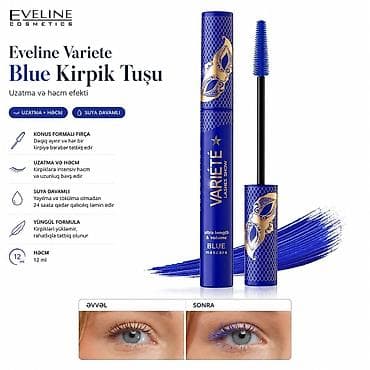 saat seti: KREDIT VAR. Maskara seti – müxtəlif effektlər, rənglər və fırça — 1