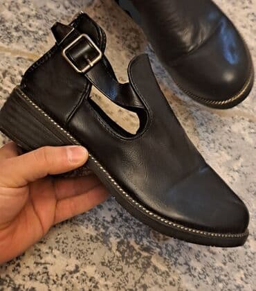 dəri qadın botilyonu: Ölçü: 37, rəng - Qara, İşlənmiş — 2