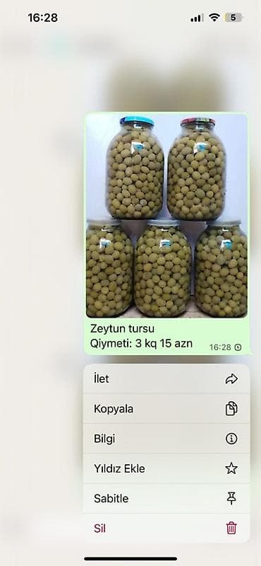 zeytun yaqi: Zeytun turşusu - Şüşə bankalarda yaşıl zeytun turşusu - Dadlı, duzlu — 1