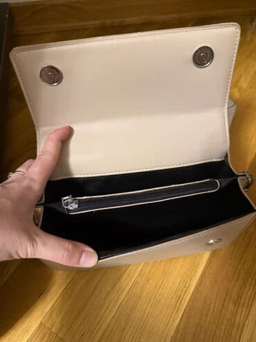 cüzdanlar: Dior qadın çantası – bej rəngdə, kvadrat tikişli dizayn — 3