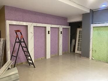 Plitə işləri: Alçıpan və kafel-metlax ustalığı Xidmətlər: - Alçıpanla arakəsmə — 10