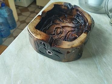 dekor aboylar: Əl işləri dəsti – ağac oyması külqabı və piroqrafiya tabloları - — 1