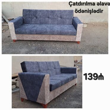 2ci əl divan kreslo: Divan, Yeni, Açılan, Bazalı, Parça, Ödənişli çatdırılma — 26