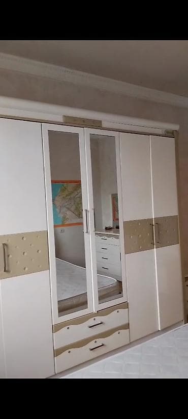 стенка для спальни: Двуспальная кровать, Шкаф — 3
