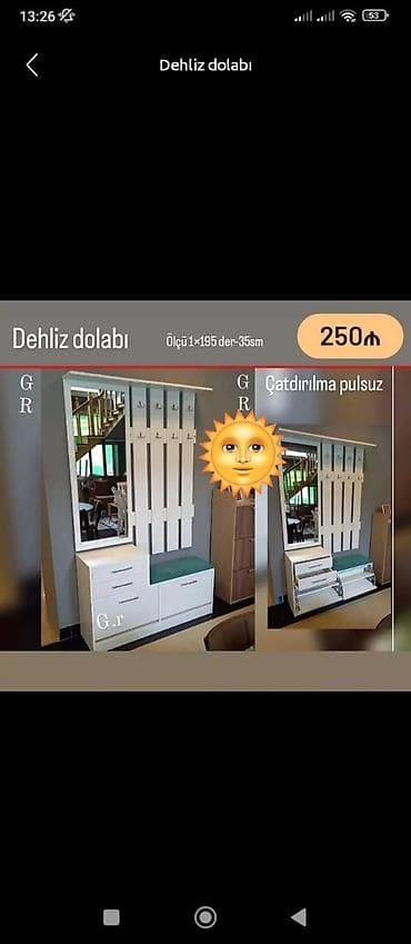 tək dolablar: Dehliz dolabı — 1