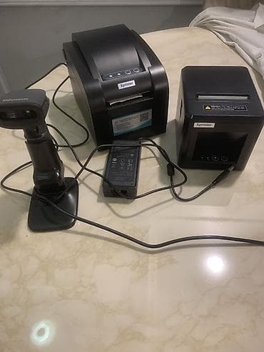 POS avadanlıq dəsti – barkod skaneri, etiket printeri və çek printeri — 8