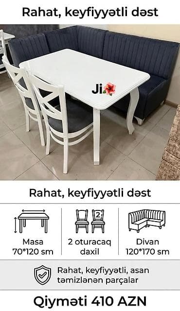 Künc divan, Mətbəx üçün, Açılmayan — 1
