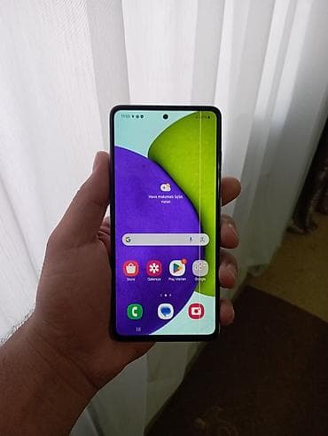 samsung fold: Samsung Galaxy A52, 128 GB, rəng - Ağ, Qırıq — 3