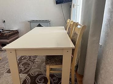 masa makeup: Qonaq masası, İşlənmiş, Açılmayan, MDF, Dördbucaq masa — 3