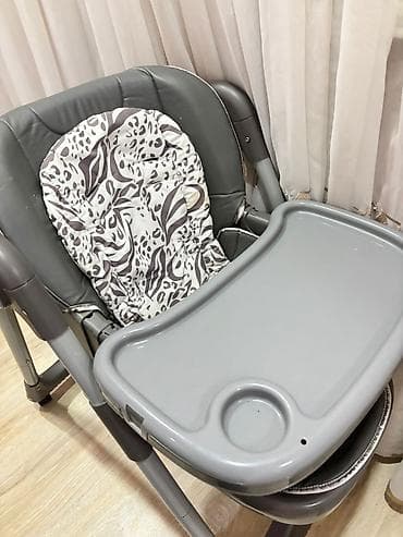 pive seti: Uşaq yemək kreslosu - Rəng: boz/gümüş tonları, naxışlı yumşaq — 4