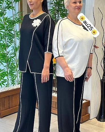 dest geyimler: Iki hissəli qadın kostyumu – rahat gündəlik və iş üslubu üçün. - Üst — 1