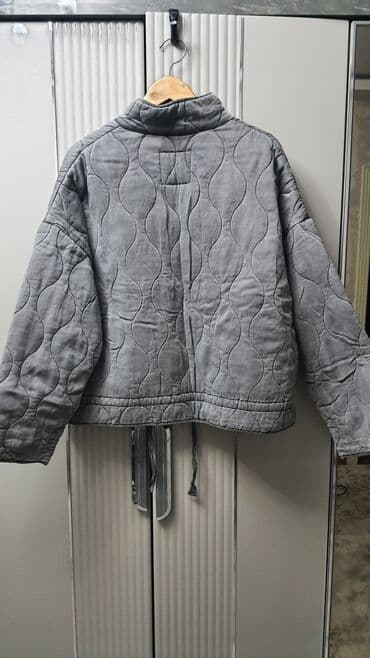 x7 smart saat: ZARA kişi/kadın quilted jaket - Rəng: boz - Ölçü: XL (EUR XL / USA XL — 2