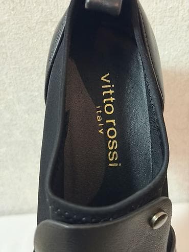 Мокасины и лоферы: Vitto Rossi italy – Qara dəri qadın ayaqqabısı - Model: bağsız — 4