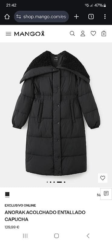 Palto, Mango, L, rəng - Qara