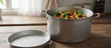 qazan dəstləri: Qazan, rəng - Gümüşü, Alüminium — 1