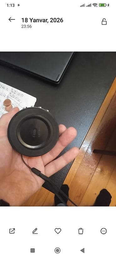 Portativ mini Bluetooth dinamik - Korpus: metalik narıncı/alüminium