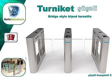 Mağaza avadanlığı: Turniket şüşəli komplekt 3 Turniket 3 ədəd (şüşəli) Model: DS210 Ölçü — 1