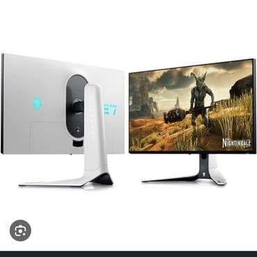 notbuk islenmis: Alienware 27 düymlük QHD oyun monitoru. AMD FreeSync Premium Pro — 3