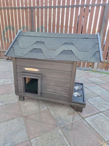 Собаки: Məhsul: Ev heyvanları üçün taxta evlər Təsvir: - Müxtəlif ölçü və — 4