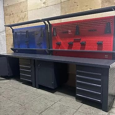 Metall işçi masası və alət stendi komplekti - Sənaye tipli möhkəm